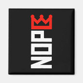 Geen koningen protestbord verticaal magneet (Voorkant)