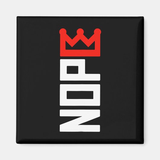 Geen koningen protestbord verticaal magneet (Voorkant)