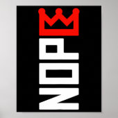 Geen koningen protestbord verticaal poster (Voorkant)