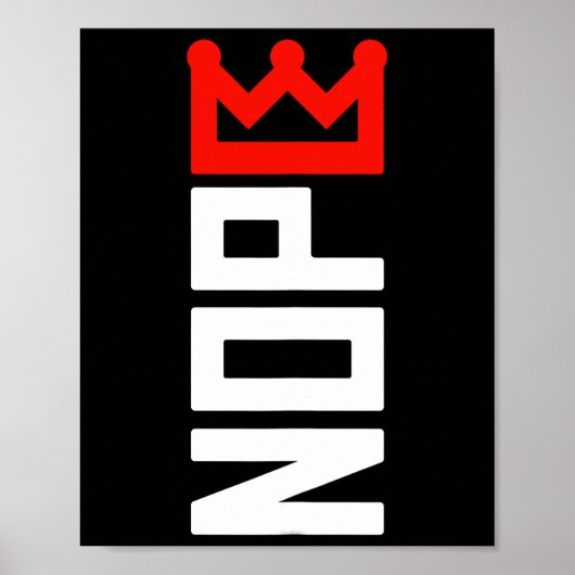 Geen koningen protestbord verticaal poster (Voorkant)