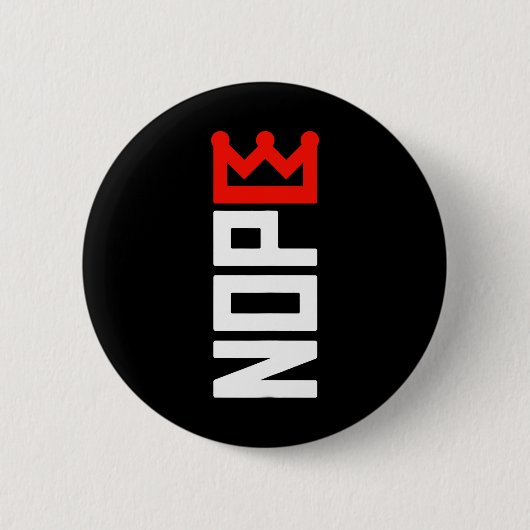 Geen koningen protestbord verticaal ronde button 5,7 cm (Voorkant)