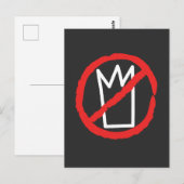 Geen koningen protesteren kroonlogo briefkaart (Voorkant / Achterkant)