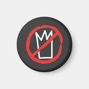 Geen koningen protesteren kroonlogo magneet
