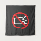 Geen koningen protesteren kroonlogo wandkleed (Voorkant (horizontaal))