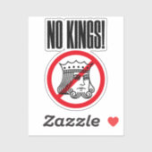 GEEN KONINGEN! - Protestnotities Trump Sticker (Vel)