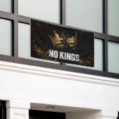 Geen Koningen Protests Spandoek (Buitenkant Gebouw)