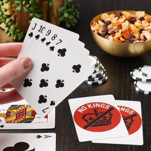 Geen Koningen Protestsymbool Pokerkaarten