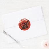 Geen Koningen Protestsymbool Ronde Sticker (Envelop)