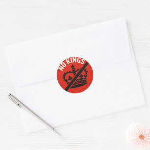 Geen Koningen Protestsymbool Ronde Sticker