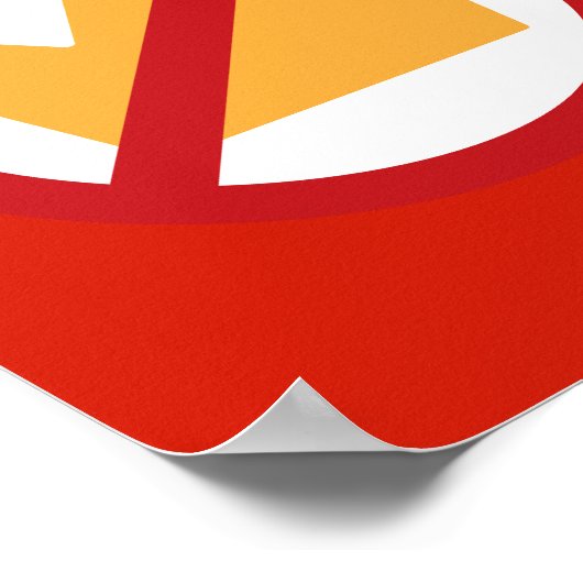 GEEN KONINGEN! Red Poster (Hoek)