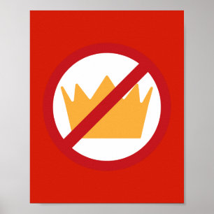 GEEN KONINGEN! Red Poster
