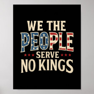 Geen Koningen Retro Patriottische Mannen Vrouwen Poster