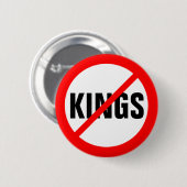 "GEEN KONINGEN" RONDE BUTTON 5,7 CM (Voorkant /achterkant)