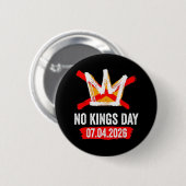 Geen Koningen Ronde Button 5,7 Cm (Voorkant /achterkant)