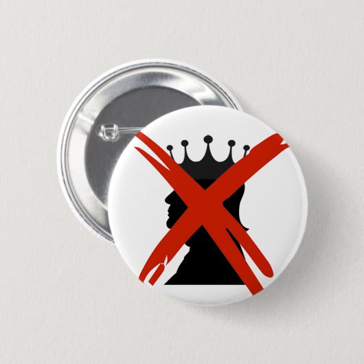 GEEN KONINGEN RONDE BUTTON 5,7 CM (Voorkant /achterkant)