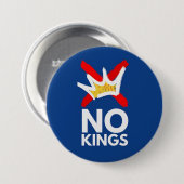 Geen koningen ronde button 7,6 cm (Voorkant /achterkant)