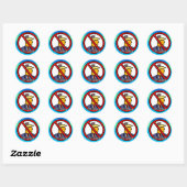 GEEN KONINGEN RONDE STICKER (Vel)