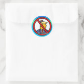 GEEN KONINGEN RONDE STICKER (Tas)