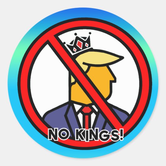 GEEN KONINGEN RONDE STICKER (Voorkant)
