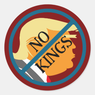 GEEN KONINGEN RONDE STICKER