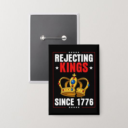 Geen koningen sinds 1776 button (Voorkant / Achterkant)