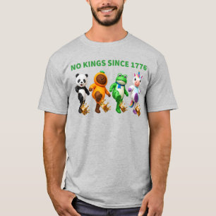 Geen Koningen Sinds 1776 Grappige Kroon Trap Fun M T-shirt