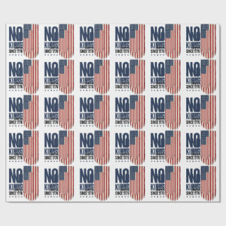 Geen koningen sinds 1776 Patriottisch Vlag Shirt O Cadeaupapier