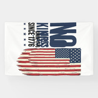 Geen koningen sinds 1776 Patriottisch Vlag Shirt O Spandoek