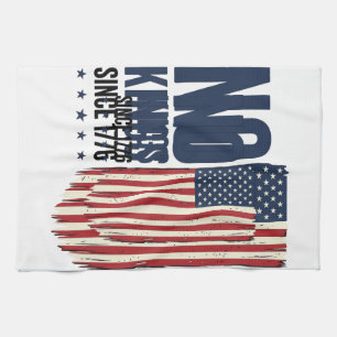 Geen Koningen Sinds 1776 Patriottisch Vlag Shirt O Theedoek
