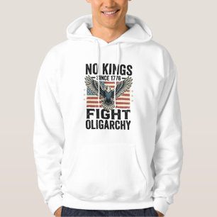 Geen koningen sinds 1776 Patriottische Adelaar Vin Hoodie