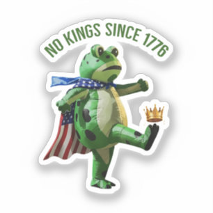 Geen Koningen Sinds 1776 Portland Kikker Trapki Sticker