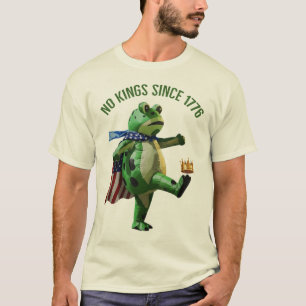 Geen Koningen Sinds 1776 Portland Kikker   Tritten T-shirt
