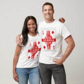 Geen Koningen Speelkaart Shirt – Rode Ruit Koning  (Unisex)