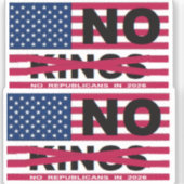 GEEN KONINGEN STICKER (Voorkant)