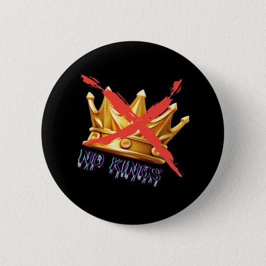 Geen Koningen Trendy Design Ronde Button 5,7 Cm (Voorkant)
