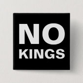 Geen koningen trotseren moedig vierkante button 5,1 cm (Voorkant)
