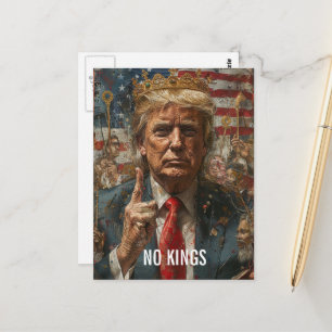 Geen koningen Trump met kroon Briefkaart