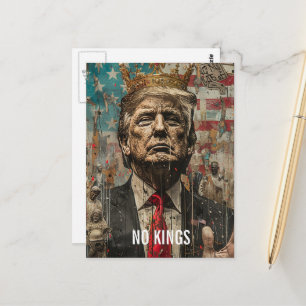 Geen koningen Trump met kroon Briefkaart