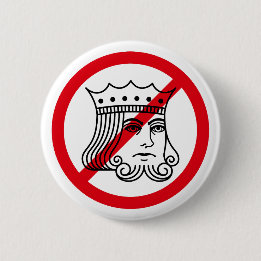 Geen koningen - Trump-protest Ronde Button 5,7 Cm
