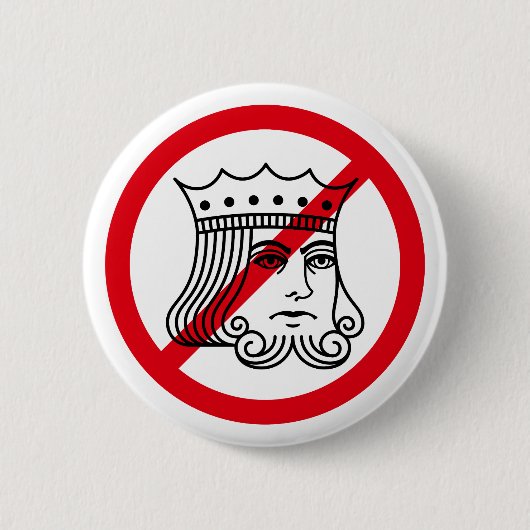 Geen koningen - Trump-protest Ronde Button 5,7 Cm (Voorkant)