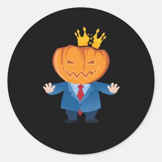 Geen koningen - Trumpkin Pumpkin Classic Ronde Sticker (Voorkant)