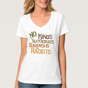 Geen Koningen -- V-hals T-shirt voor vrouwen