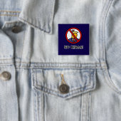 GEEN KONINGEN VIERKANTE BUTTON 5,1 CM (In situ)