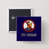 GEEN KONINGEN VIERKANTE BUTTON 5,1 CM (Voorkant /achterkant)
