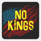 GEEN KONINGEN VIERKANTE STICKER (Voorkant)