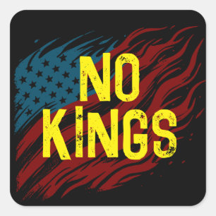 GEEN KONINGEN VIERKANTE STICKER