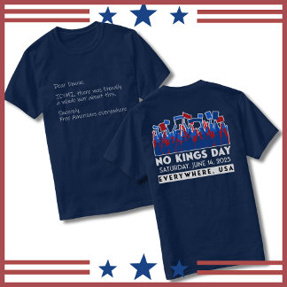 Geen Koningsdag Brief aan Trump Protest T-shirt