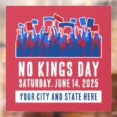 Geen Koningsdag Protest  Stad en Staat Raamsticker (Vel 2)