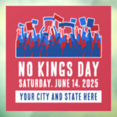 Geen Koningsdag Protest  Stad en Staat Raamsticker (Vel 3)