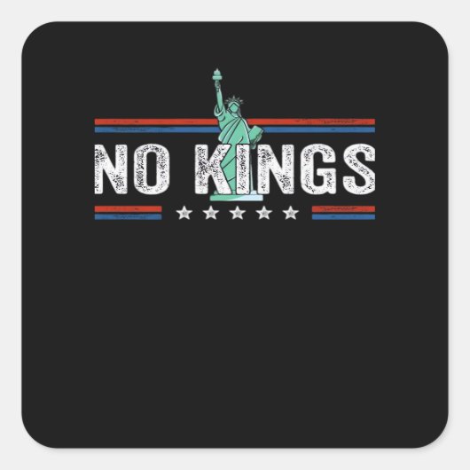 Geen Koningsdag Retro Klassiek Design Vierkante Sticker (Voorkant)